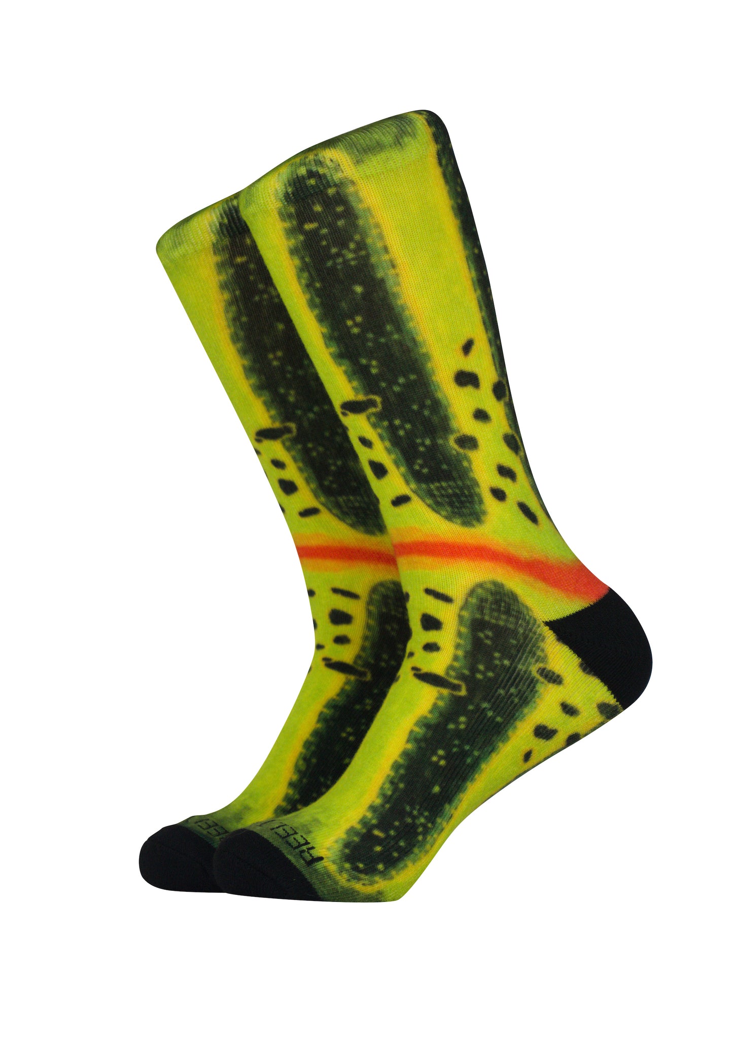 Peacock Bass Socks - Fish Patterned Clothing- Gifts for Fishermen